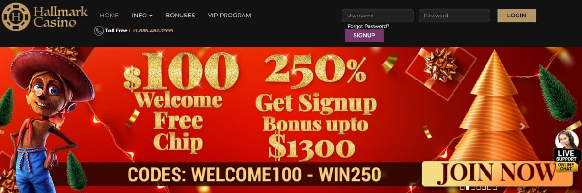 Hallmark Casino Bonus