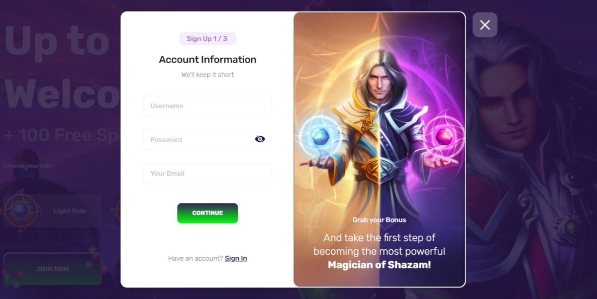 Shazam Casino Sign Up