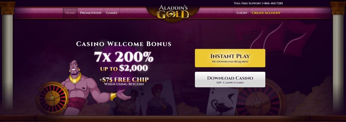 Aladdins Gold Casino Bonus