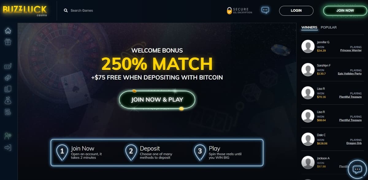 Buzzluck Casino Bonus
