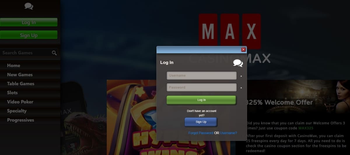 Casino Max Login