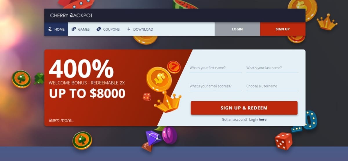 Cherry Jackpot Casino Bonus