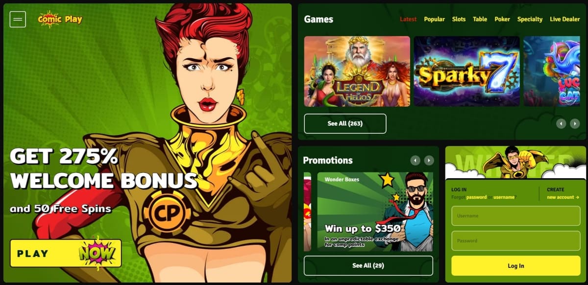 ComicPlay Casino Bonus