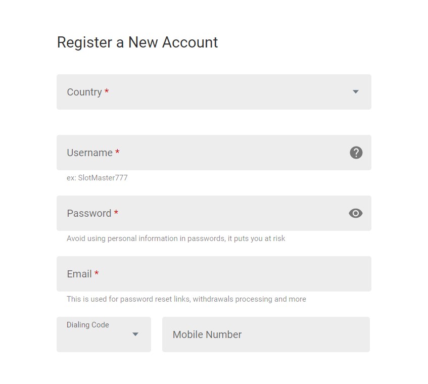Lucky Nugget Registration