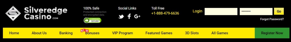 Silveredge Casino Login