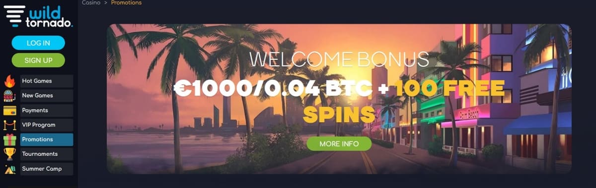 Wild Tornado Casino Bonus