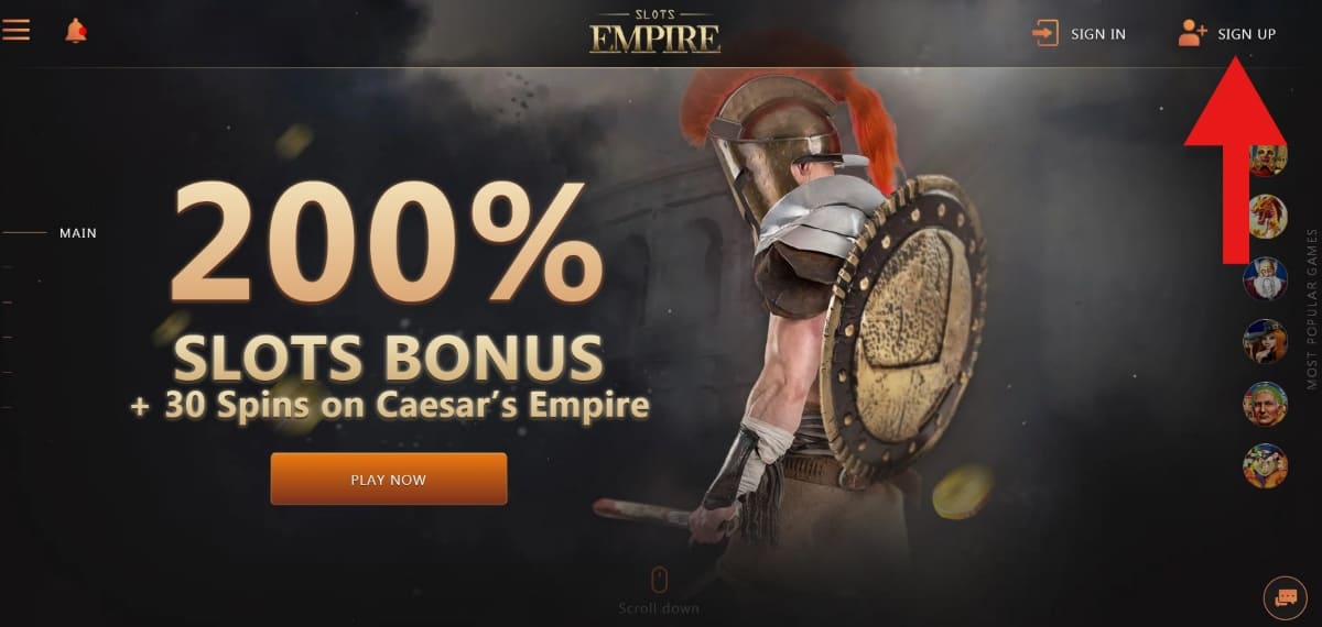 Slots Empire Casino Sign Up