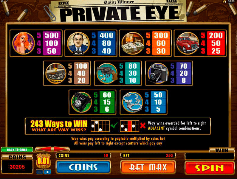 Private Eye Slot 2